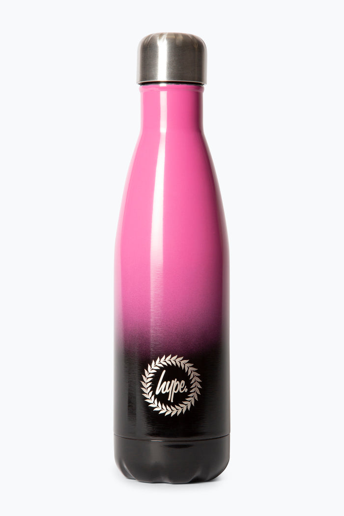 Hype Girls Black/Pink Fade Thermal Water Bottle