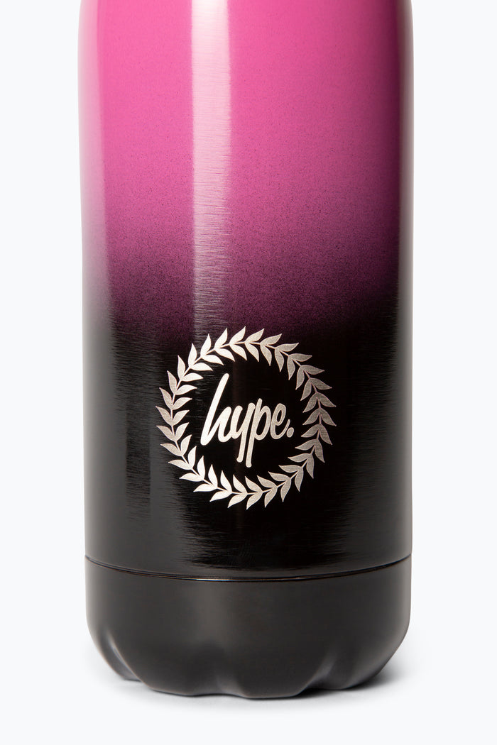 Hype Girls Black/Pink Fade Thermal Water Bottle