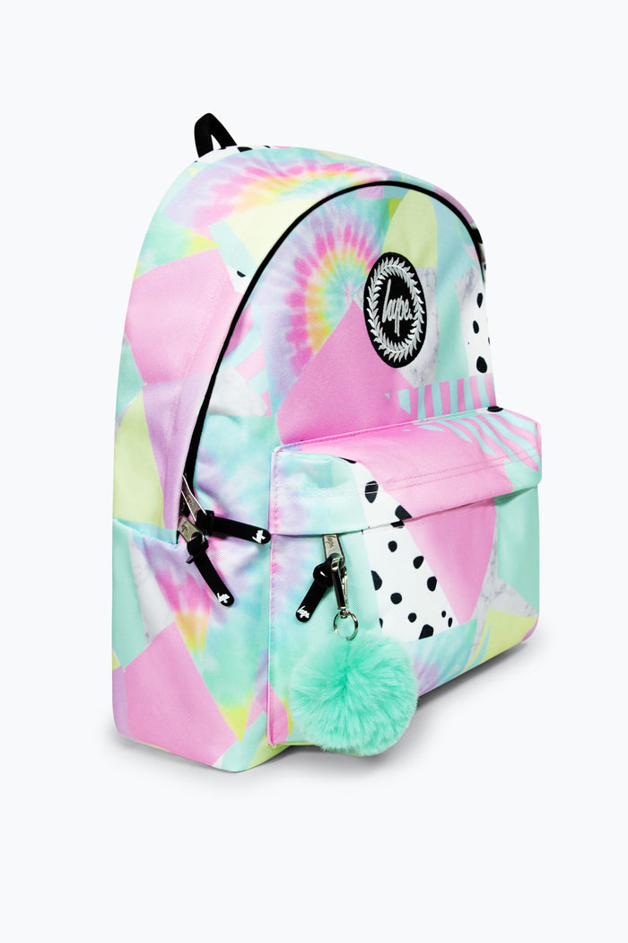 Hype Girls Iconic Pastel Collage Multicolour Backpack