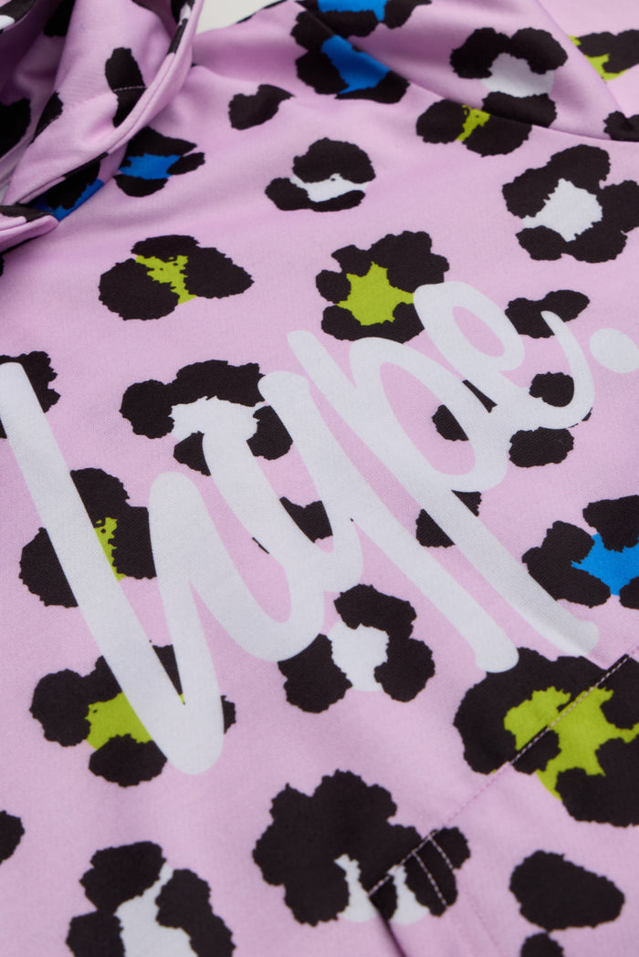 Hype Girls Lilac Leopard Hoodie