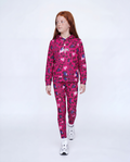 Hype Girls Pink Heart Leopard Hoodie