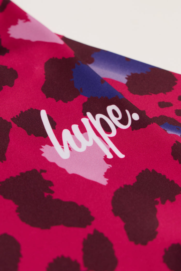 Hype Girls Pink Heart Leopard Leggings