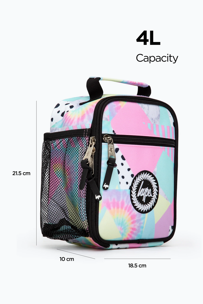 Hype Girls Pink Pastel Collage Backpack & Lunch Bag Bundle