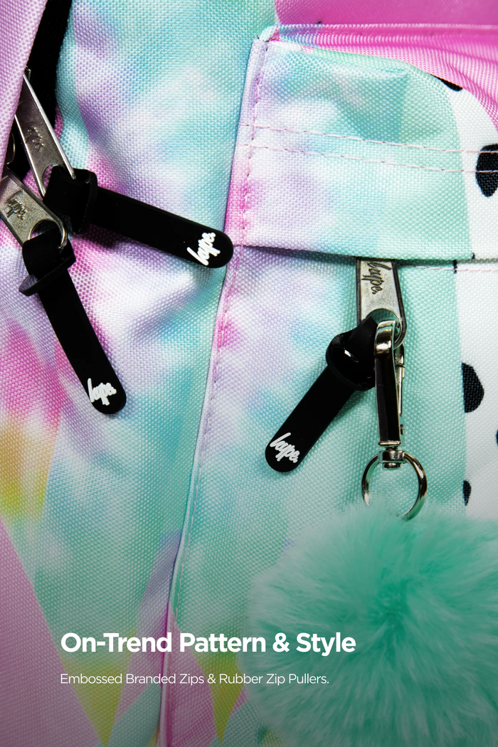 Hype Girls Pink Pastel Collage Backpack & Lunch Bag Bundle