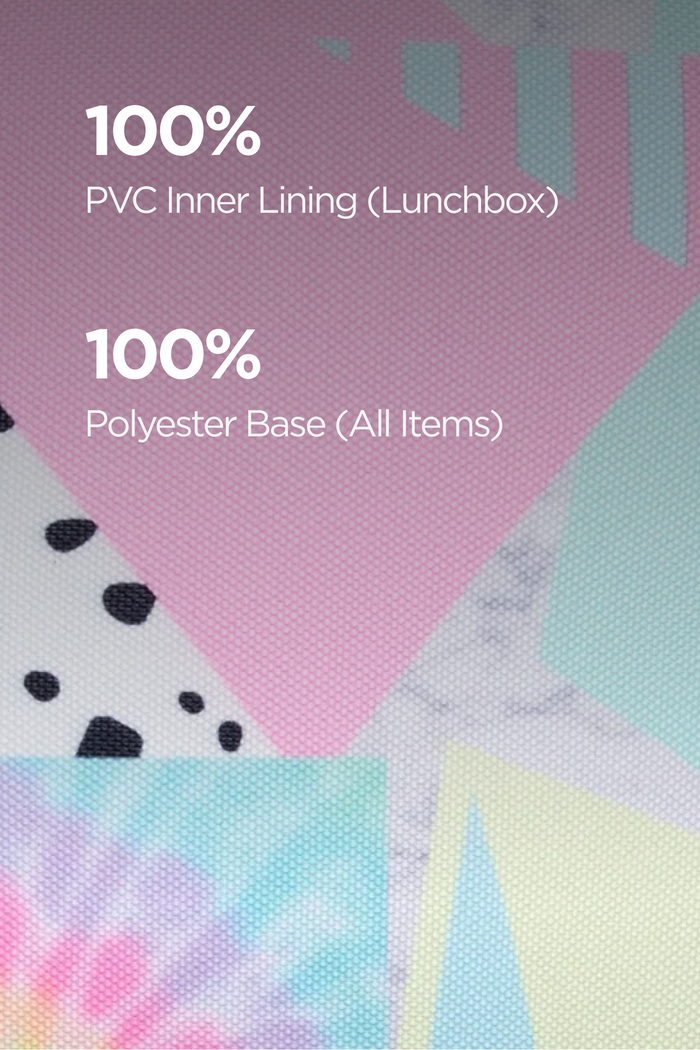 Hype Girls Pink Pastel Collage Backpack & Lunch Bag Bundle