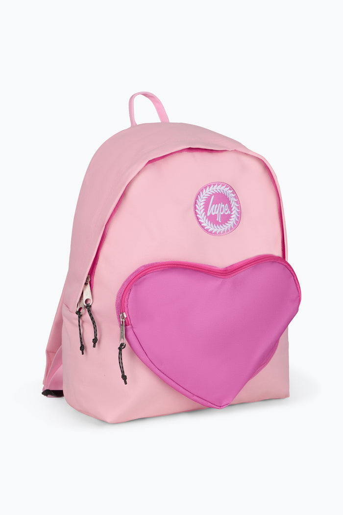 Hype Girls Pink Pocket Heart Backpack