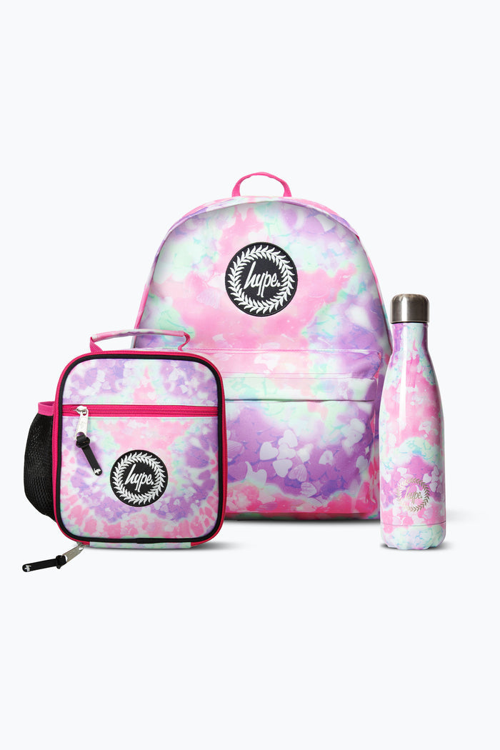 Hype Girls Pink Tie Dye Star Lunchbag & Bottle Bundle
