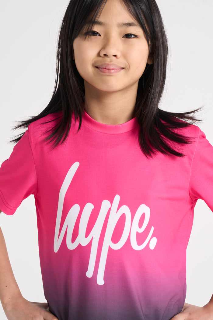 Hype Girls Pink/Black Fade T-Shirt