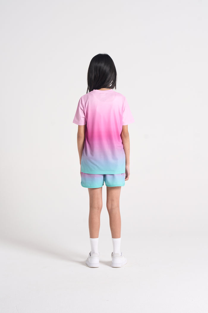 Hype Girls Pink/Mint Sundae Fade Shorts