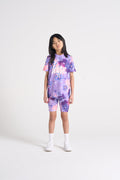 Hype Girls Purple Sparkle Flower T-Shirt & Shorts Set