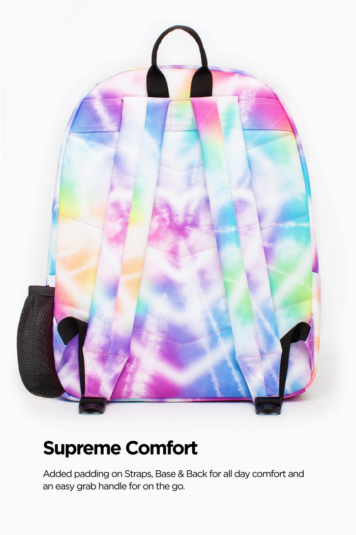 Hype Girls Rainbow Heart Tie Dye Iconic Backpack