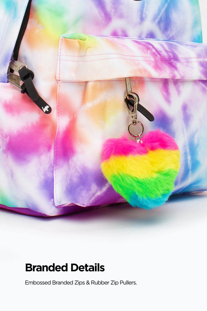 Hype Girls Rainbow Heart Tie Dye Iconic Backpack
