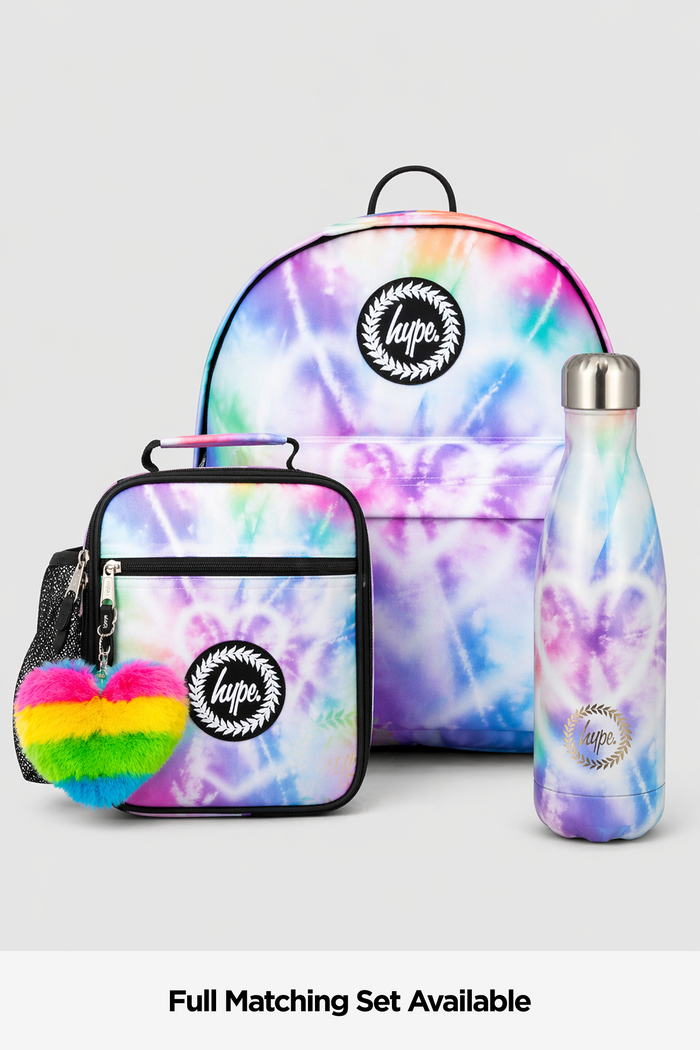 Hype Girls Rainbow Heart Tie Dye Iconic Backpack