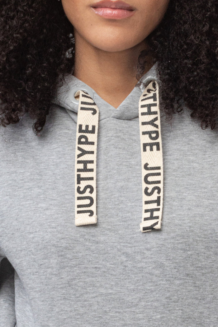 Hype Grey Drawcord Womens Pullover Hoodie