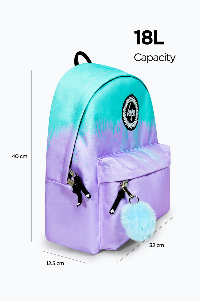 Hype Iconic Lilac/Teal Drips Girls Backpack