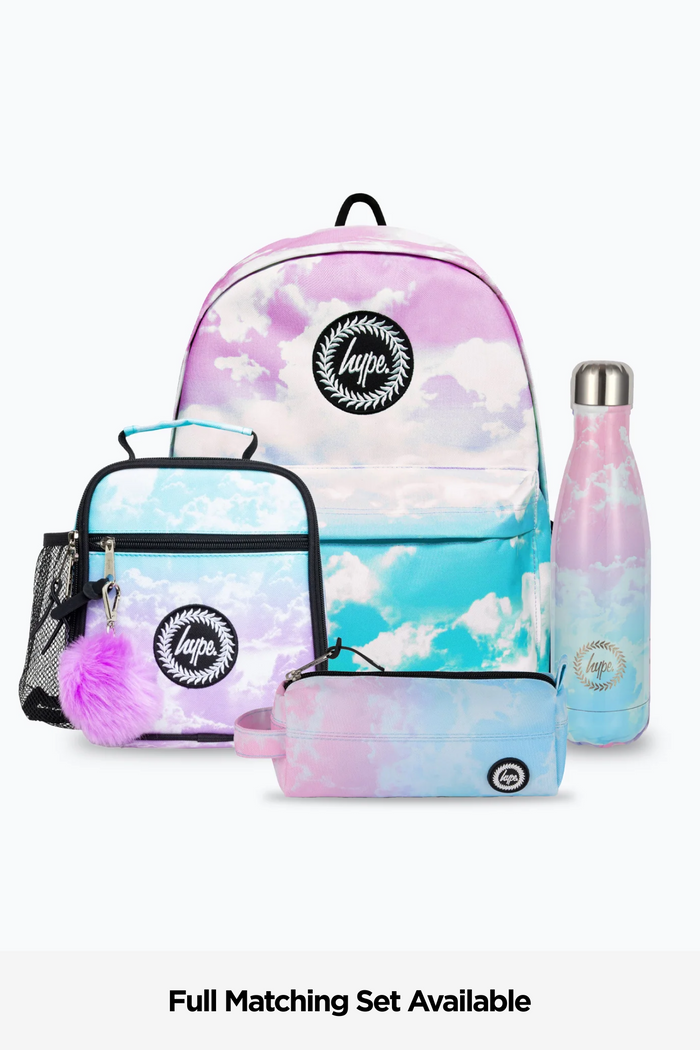 Hype Iconic Pink/Blue Cloud Fade Girls School Backpack