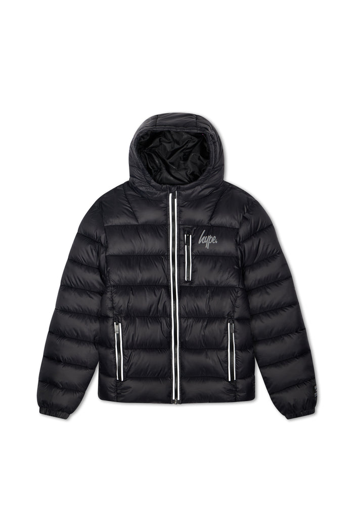 Hype Kids Black Padded Reflective Jacket