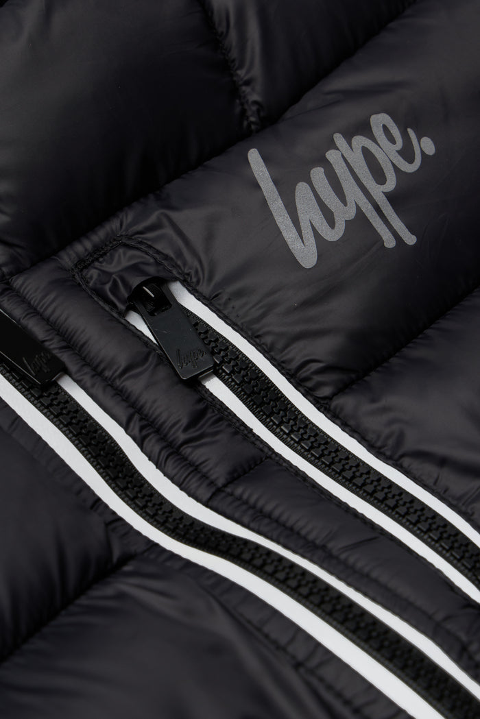 Hype Kids Black Padded Reflective Jacket