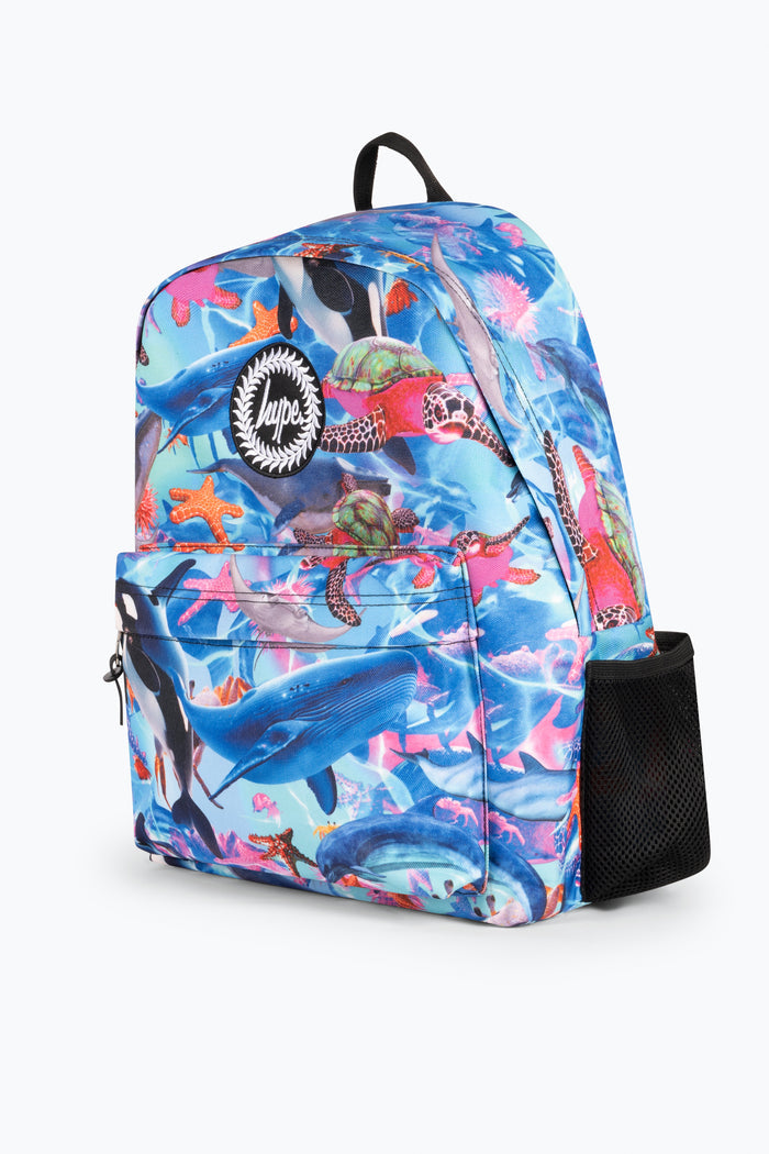 Hype Kids Blue Sea Life Iconic Backpack