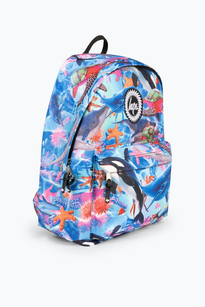 Hype Kids Blue Sea Life Iconic Backpack