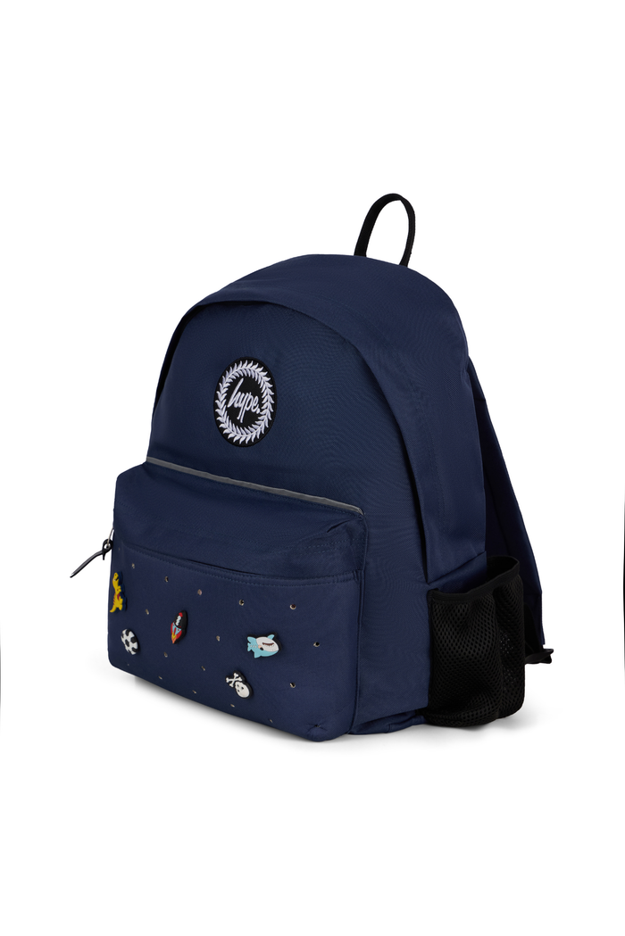 Hype Kids Navy Charm Backpack