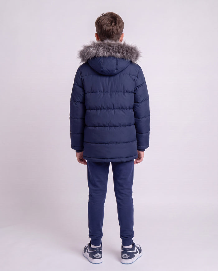 Hype Kids Navy Parka Jacket
