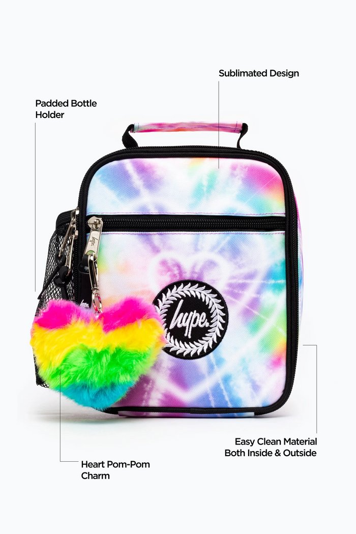 Hype Rainbow Heart Tie Dye Lunch Box