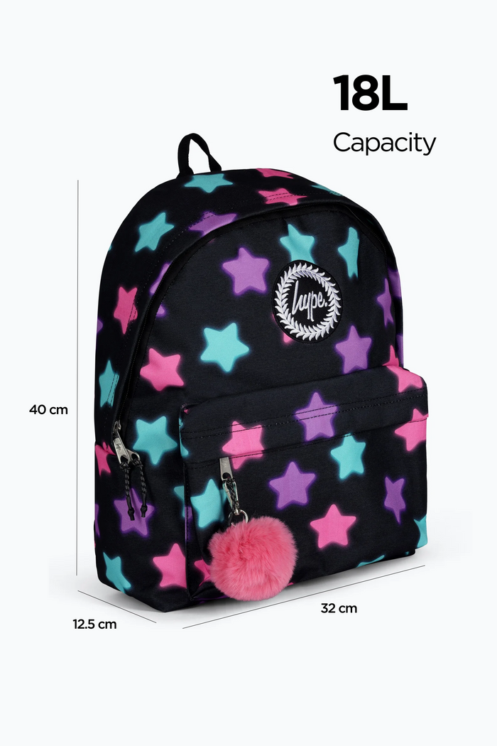Hype Unisex Black Star Glow Backpack