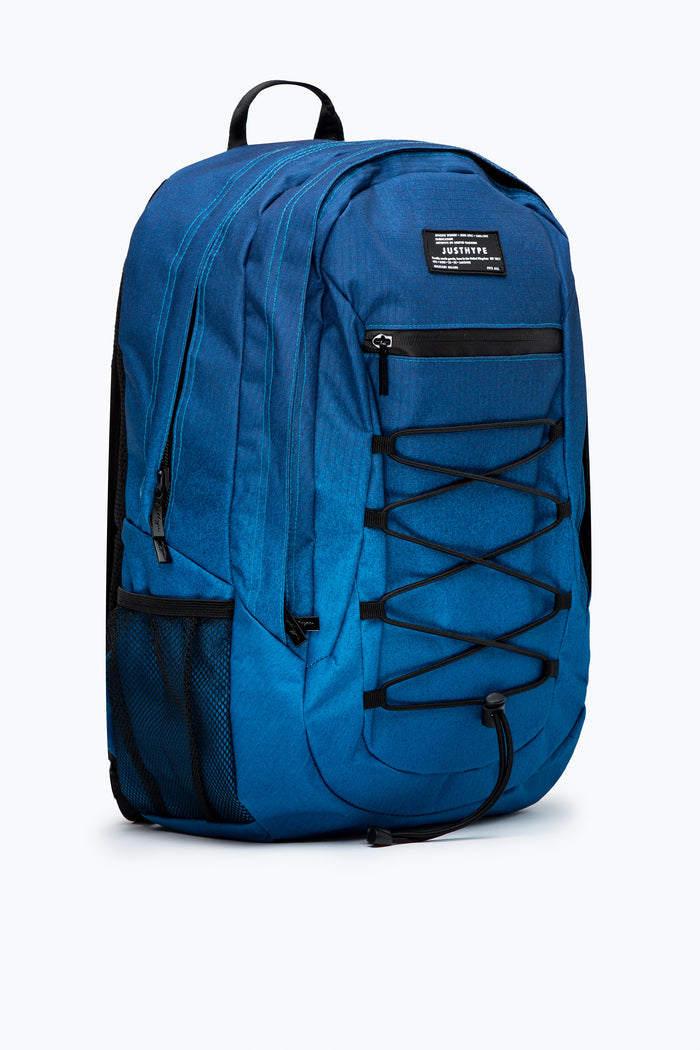 Hype Unisex Blue Speckle Fade Military Patch Maxi Backpack