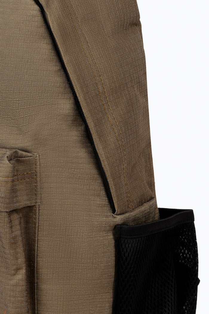 Hype Unisex Khaki Ripstop Tech Backpack