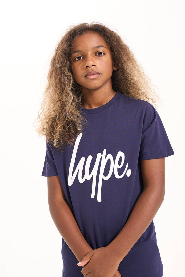 Hype Unisex Kids Essence Navy T-Shirt