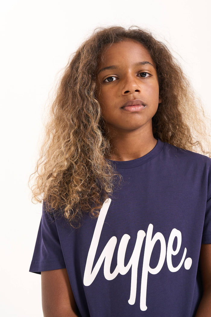 Hype Unisex Kids Essence Navy T-Shirt