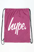 Hype Unisex Pink Drawstring Bag