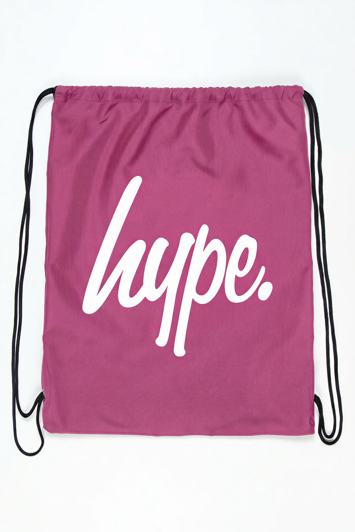 Hype Unisex Pink Drawstring Bag