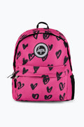 Hype Unisex Pink/Black Scribble Hearts Backpack