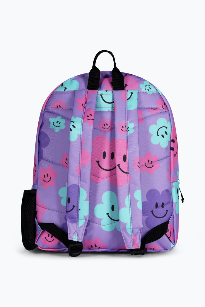 Hype Unisex Purple Happy Flowers Backpack