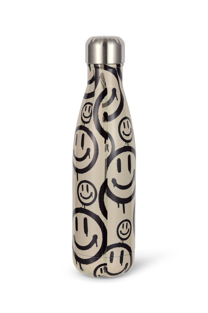 Hype Unisex Sand Drip Smiley Thermal Water Bottle