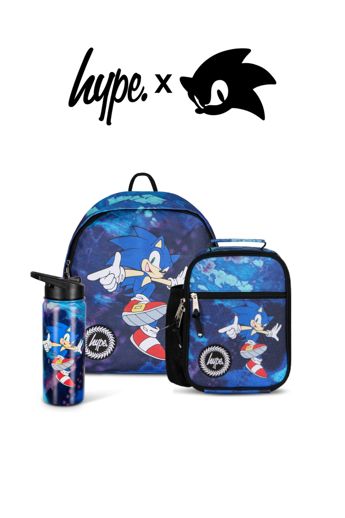 Hype x Sonic The Hedgehog™ Blue Sonic Speed Backpack, Lunch Bag & Bottle Bundle