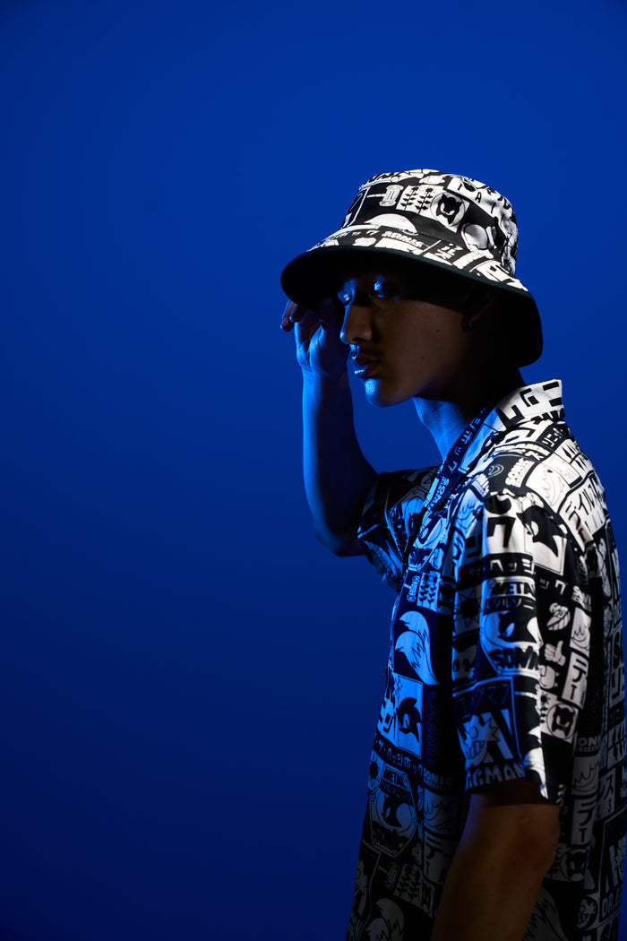 Hype x Sonic The Hedgehog™ Mens Black Retro Bucket Hat