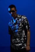 Hype x Sonic The Hedgehog™ Mens Black Retro Resort Shirt