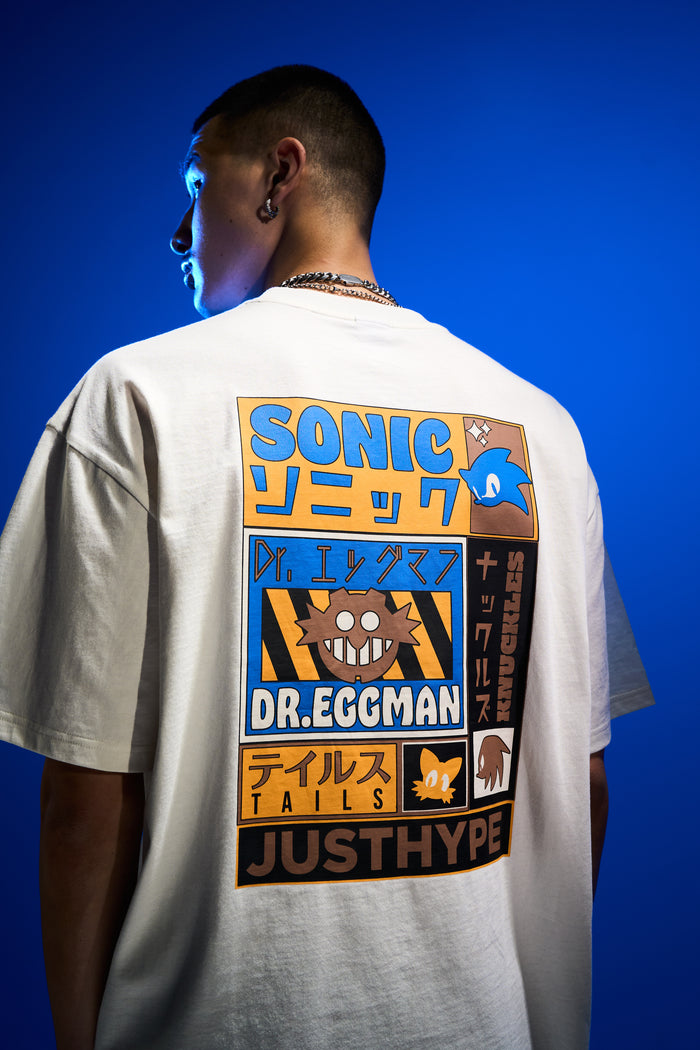 Hype x Sonic The Hedgehog™ Mens White Sonic Comic T-Shirt