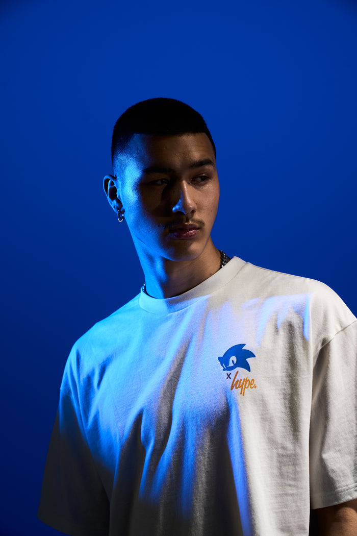 Hype x Sonic The Hedgehog™ Mens White Sonic Comic T-Shirt