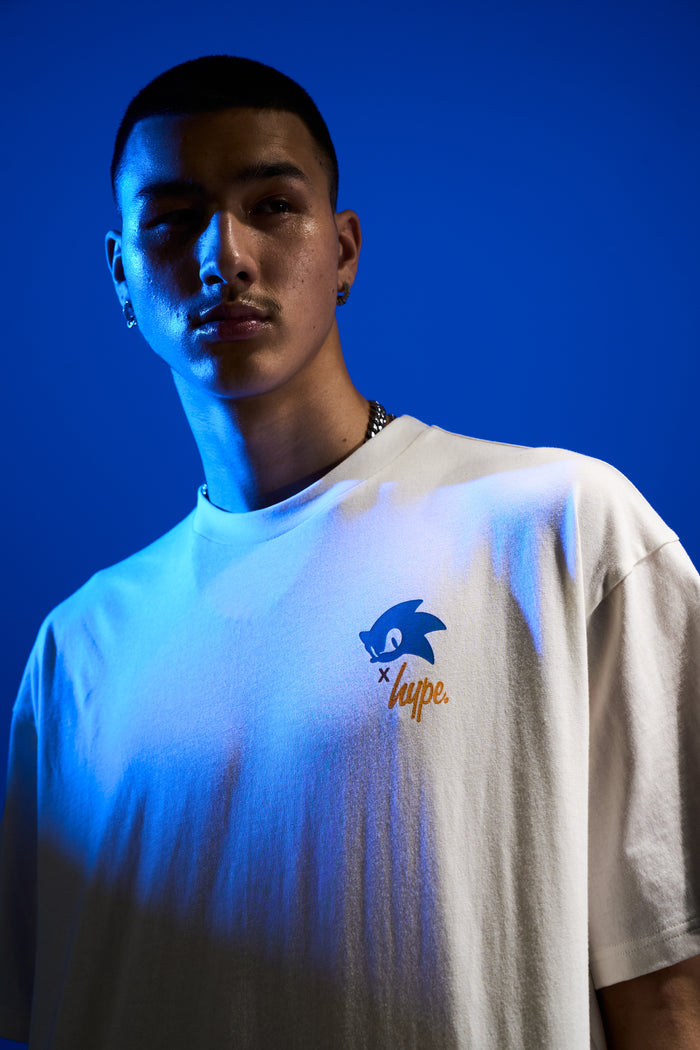Hype x Sonic The Hedgehog™ Mens White Sonic Comic T-Shirt