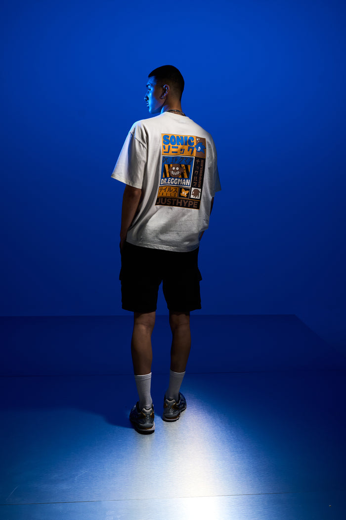 Hype x Sonic The Hedgehog™ Mens White Sonic Comic T-Shirt