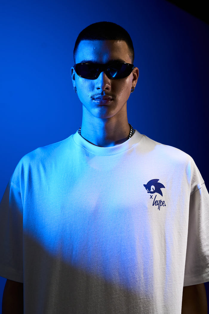 Hype x Sonic The Hedgehog™ Mens White Sonic Sketch T-Shirt
