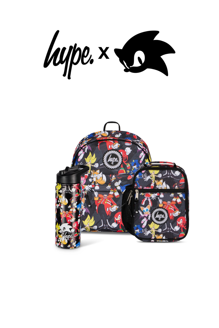 Hype x Sonic The Hedgehog™ Multi Sonic Group Backpack, Lunch Bag & Bottle Bundle
