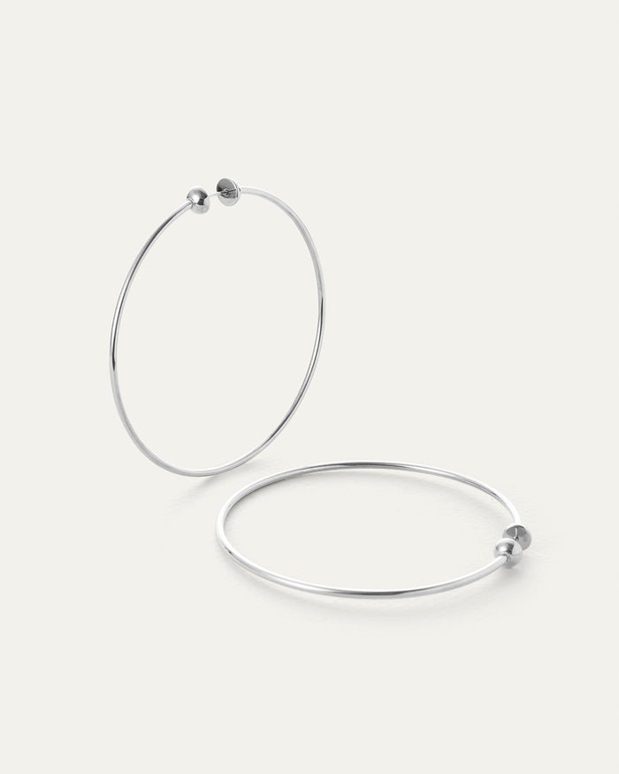JENNY BIRD Waterproof Icon Hoops - Large Silver Hoops For Women