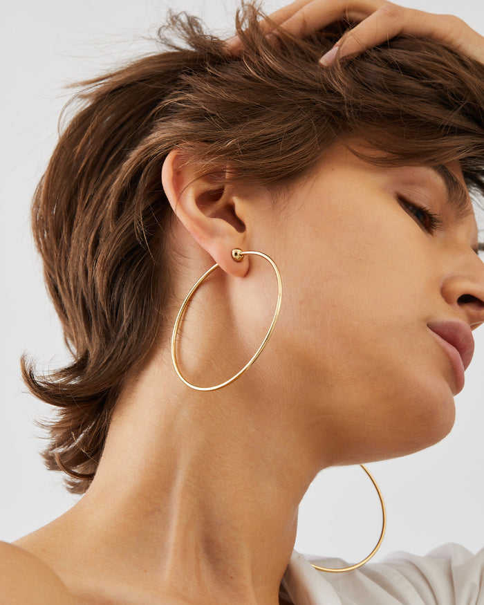 JENNY BIRD Waterproof Icon Hoops - Large Gold Hoops For Women