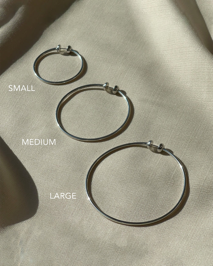 JENNY BIRD Waterproof Icon Hoops - Large Silver Hoops For Women