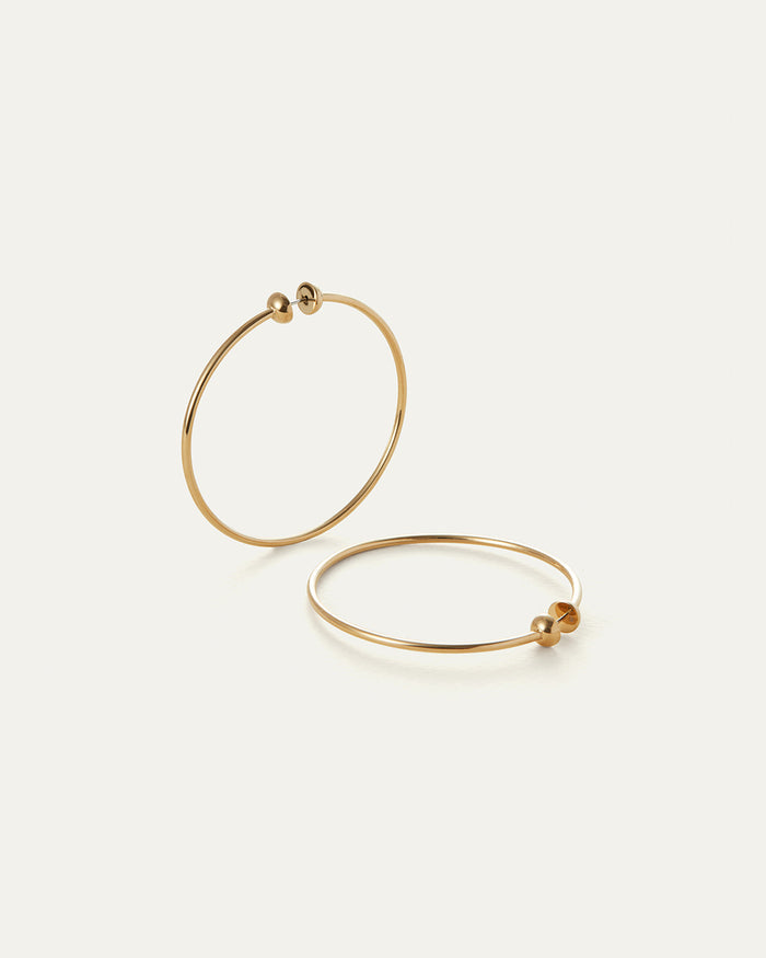 JENNY BIRD Icon Medium Waterproof Gold Hoop Earrings For Women